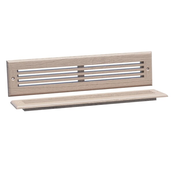 Designs Of Distinction 15.75"W Linear Style Toe Kick Vent - White Oak - 01992214WK1