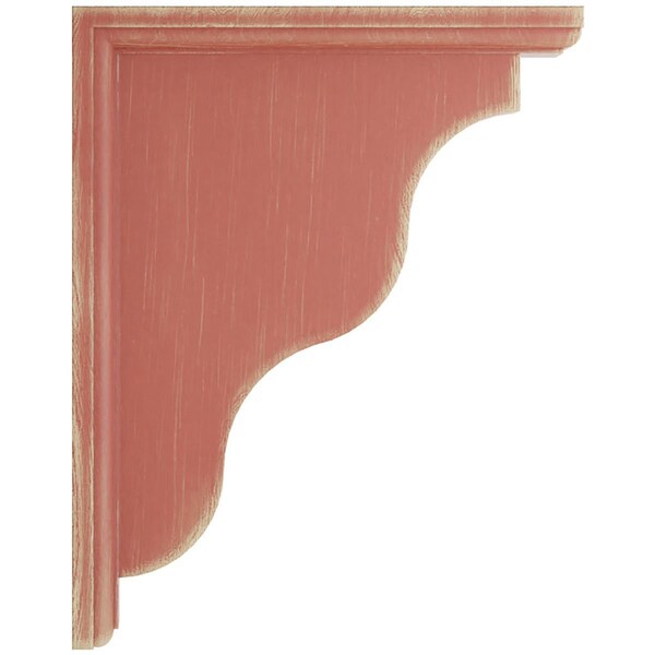 Ekena Millwork 1 1/2"W x 9"D x 11"H Hamilton Traditional Wood Vintage Decor Bracket, Salvage Red - BKTWD01X09X11HARD