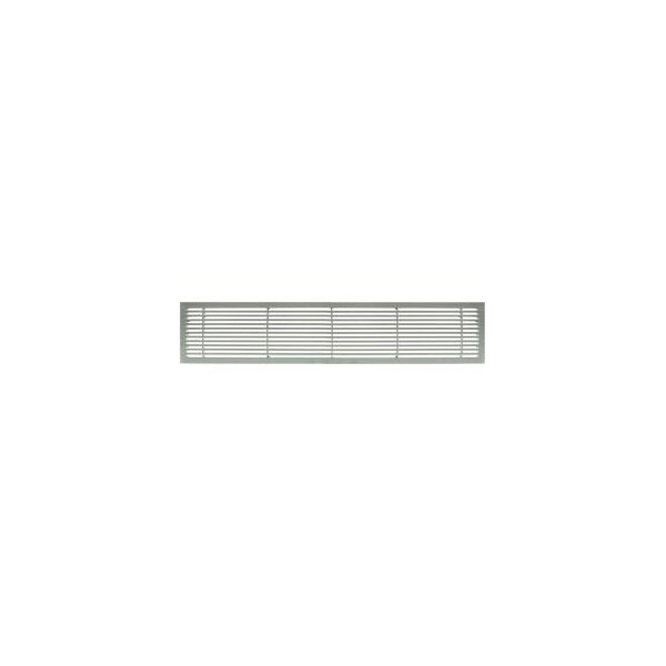 Giumenta-Architectural Grille AG20 Series 4in x 42in Solid Alum Fixed Bar Supply/Return Air Vent Grille, Brushed Satin - 200044201