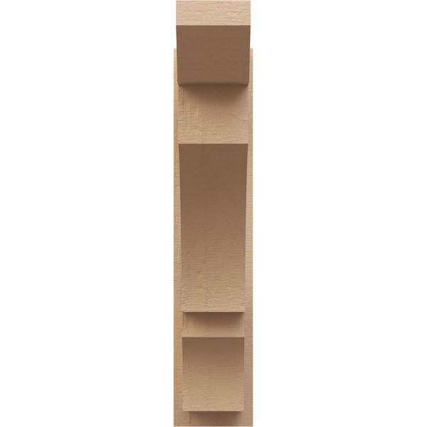 Ekena Millwork 8-in W x 26-in D x 38-in H Balboa Slat Rough Cedar Woodgrain TimberThane Outlooker, Primed Tan - OUTUR080X26X38BOA24RCPR