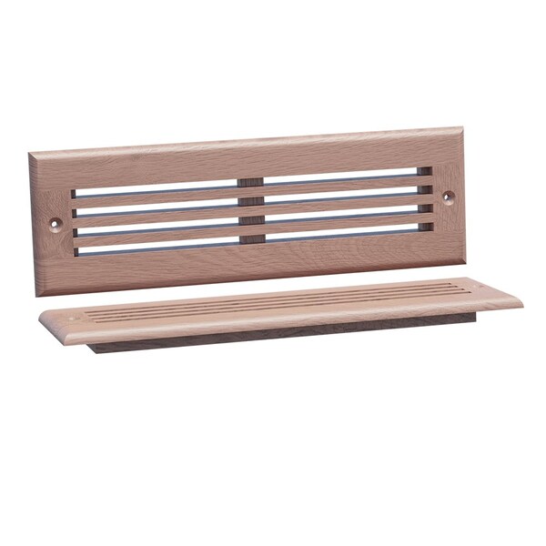 Designs Of Distinction 11.75"W Linear Style Toe Kick Vent - Red Oak - 01992210AK1
