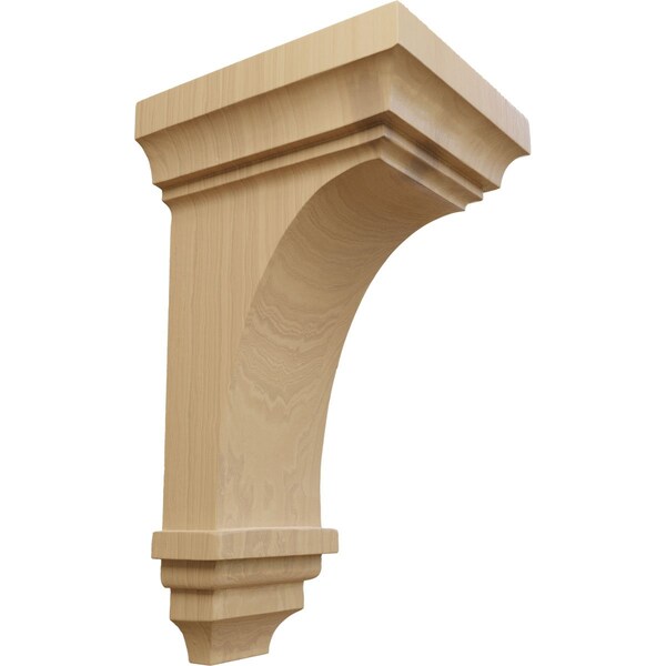 Ekena Millwork 6"W x 6 3/4"D x 12"H Large Jefferson Wood Corbel, Cherry - CORW06X06X12JECH