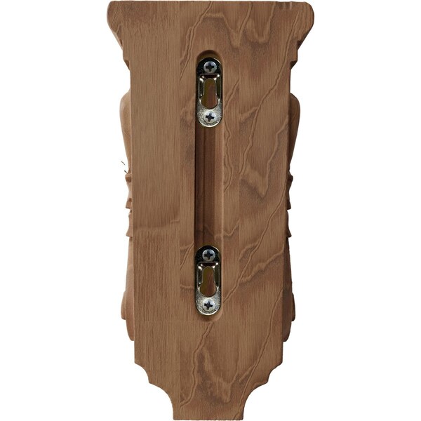 Ekena Millwork 5"W x 5"D x 10"H Medium Acanthus Wood Corbel, Mahogany - CORW05X05X10ACGM