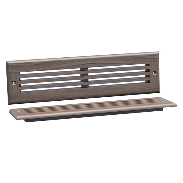 Designs Of Distinction 13.75"W Linear Style Toe Kick Vent - Walnut - 01992212WL1