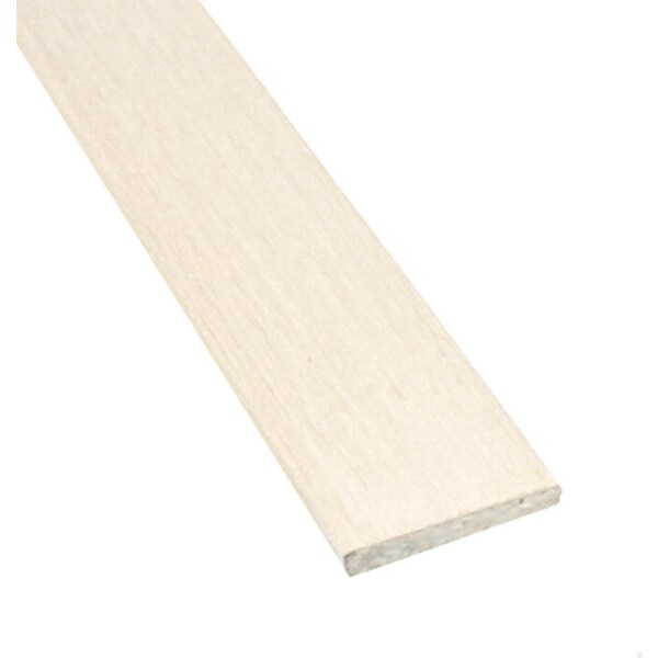 Timberchic Wood, White, 48 in L, 1.25 in W, Stained - 423
