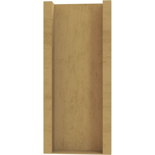 Ekena Millwork 8-in W x 14-in D x 18-in H Funston Block Rough Cedar Woodgrain TimberThane Outlooker, Primed Tan - OUTUR080X14X18FST44RCPR