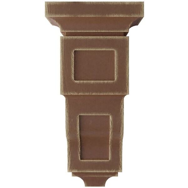 Ekena Millwork 7"W x 7 3/4"D x 14"H Jumbo Reyes Wood Vintage Decor Corbel, Weathered Brown - CORWD07X07X14RYBR