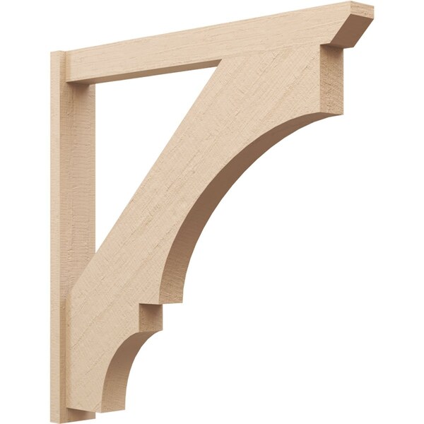 Ekena Millwork 6-in W x 48-in D x 48-in H Balboa Slat Rough Cedar Woodgrain TimberThane Outlooker, Primed Tan - OUTUR060X48X48BOA24RCPR