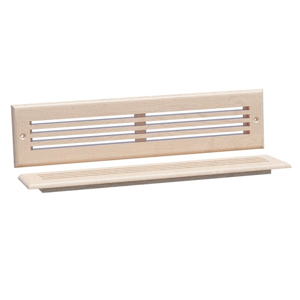 Designs Of Distinction 15.75"W Linear Style Toe Kick Vent - Hard Maple - 01992214HM1