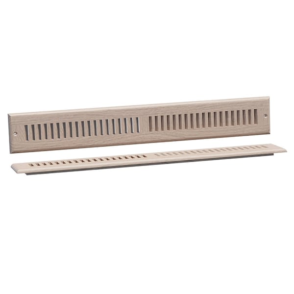 Designs Of Distinction 24"L Self Rimming Toe Kick Vent - White Oak - 01992024WK1