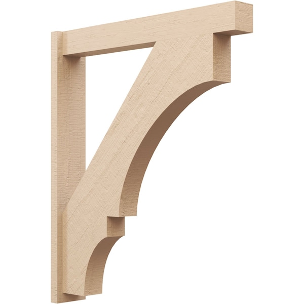 Ekena Millwork 5 1/2-in W x 34-in D x 40-in H Balboa Block Rough Cedar Woodgrain TimberThane Outlooker, Primed Tan - OUTUR055X34X40BOA44RCPR