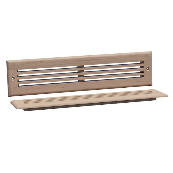 Designs Of Distinction 15.75"W Linear Style Toe Kick Vent - Alder - 01992214AL1