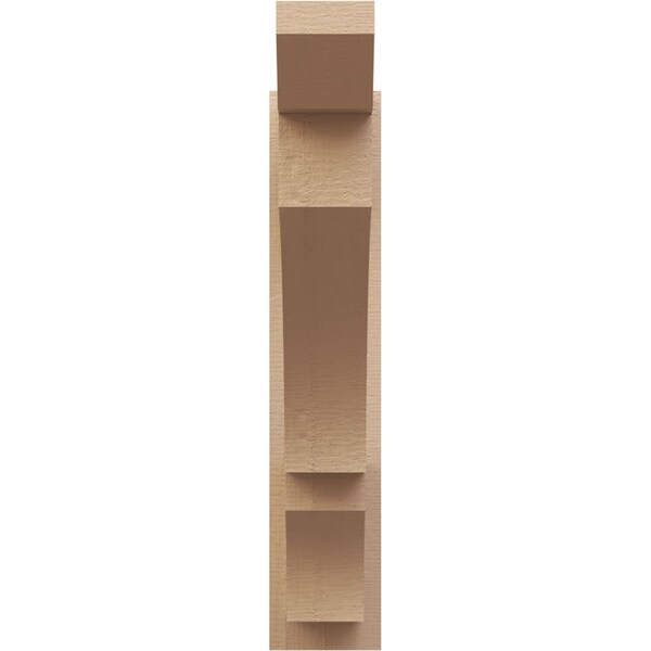 Ekena Millwork 6-in W x 26-in D x 30-in H Balboa Slat Rough Cedar Woodgrain TimberThane Outlooker, Primed Tan - OUTUR060X26X30BOA24RCPR