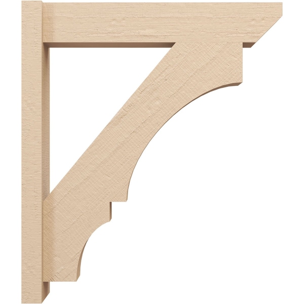 Ekena Millwork 6-in W x 26-in D x 30-in H Balboa Slat Rough Cedar Woodgrain TimberThane Outlooker, Primed Tan - OUTUR060X26X30BOA24RCPR