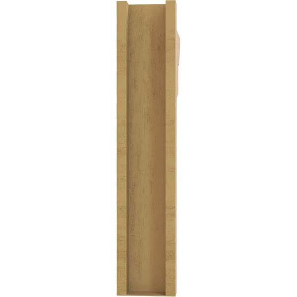 Ekena Millwork 6-in W x 26-in D x 30-in H Balboa Slat Rough Cedar Woodgrain TimberThane Outlooker, Primed Tan - OUTUR060X26X30BOA24RCPR