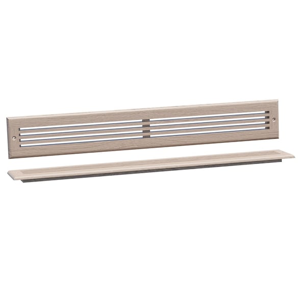 Designs Of Distinction 25.75"W Linear Style Toe Kick Vent - White Oak - 01992224WK1