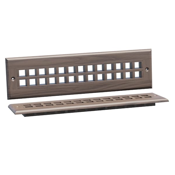Designs Of Distinction 13.75"W Grate Style Toe Kick Vent - Walnut - 01992112WL1