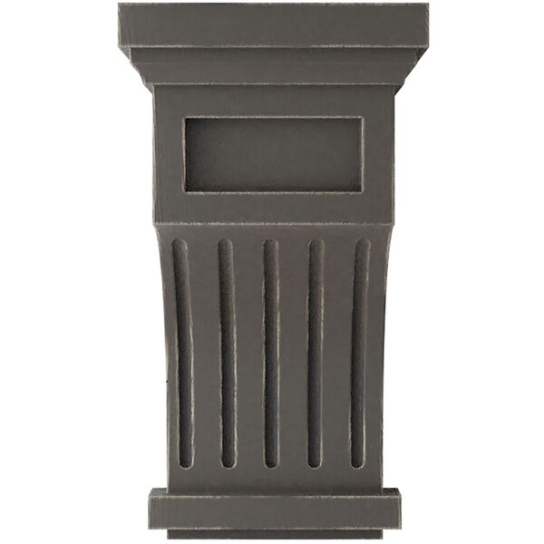 Ekena Millwork 7"W x 7 1/2"D x 13"H Fluted Wood Vintage Decor Corbel, Reclaimed Grey - CORWD07X07X13FLGY