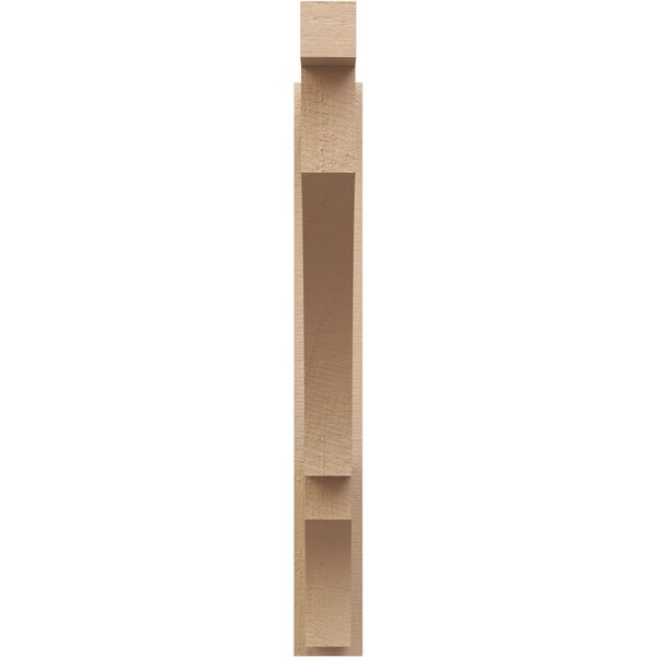 Ekena Millwork 5 1/2-in W x 34-in D x 46-in H Balboa Block Rough Cedar Woodgrain TimberThane Outlooker, Primed Tan - OUTUR055X34X46BOA44RCPR