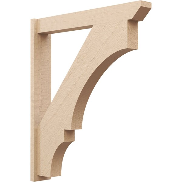 Ekena Millwork 5 1/2-in W x 34-in D x 40-in H Balboa Slat Rough Cedar Woodgrain TimberThane Outlooker, Primed Tan - OUTUR055X34X40BOA24RCPR