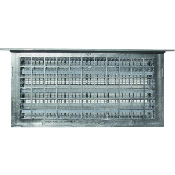 Bestvents Automatic Foundation Vent, 62 sq-in Net Free Ventilating Area, Mesh Grill, Thermoplastic, Gray - 304LGR