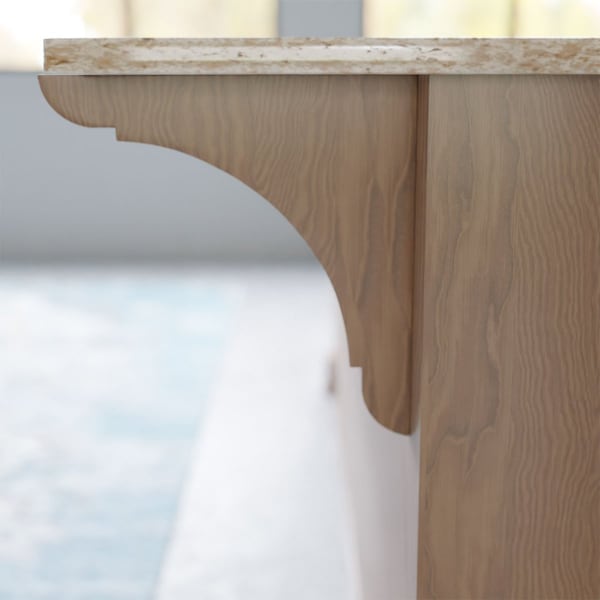 Ekena Millwork 1 3/4"W x 12"D x 12"H Extra Large Olympic Wood Bracket, Mahogany - BKTW01X12X12OLGM