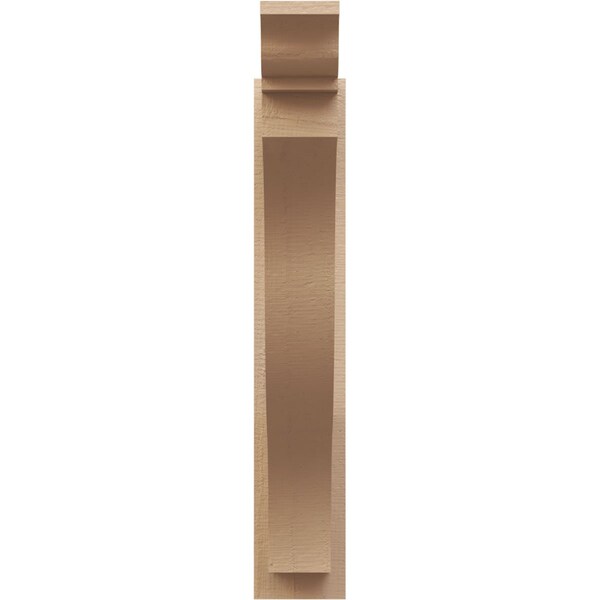 Ekena Millwork 6-in W x 26-in D x 34-in H Funston Trad Rough Cedar Woodgrain TimberThane Outlooker, Primed Tan - OUTUR060X26X34FST04RCPR