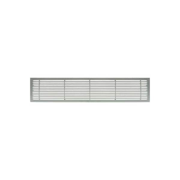 Giumenta-Architectural Grille AG20 Series 6in x 36in Solid Alum Fixed Bar Supply/Return Air Vent Grille, Brushed Satin - 200063601