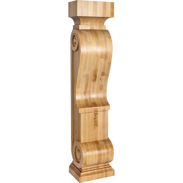 Hardware Resources 8" Wx6"Dx36"H Maple Scandinavian Romanesque Fireplace Corbel - FCOR21-MP