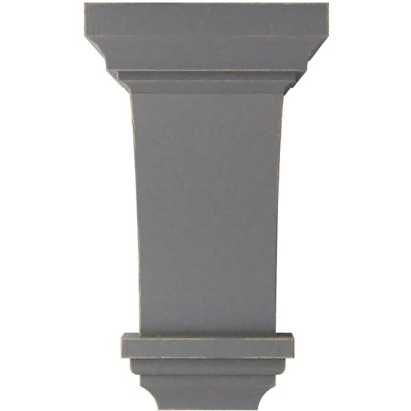 Ekena Millwork 6"W x 6 3/4"D x 12"H Large Jefferson Wood Vintage Decor Corbel, Pebble Grey - CORWD06X06X12JEPG