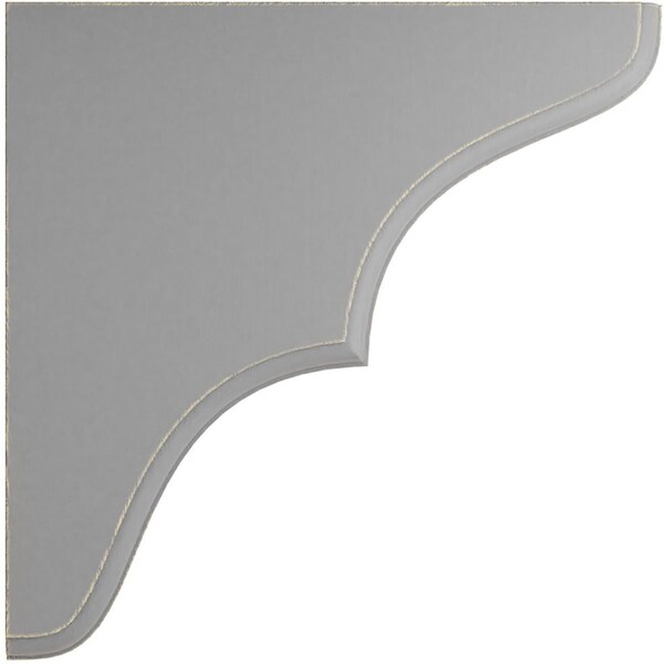 Ekena Millwork 1 3/4"W x 7 1/2"D x 7 1/2"H Stratford Wood Vintage Decor Bracket, Pebble Grey - BKTWD02X08X08STPG