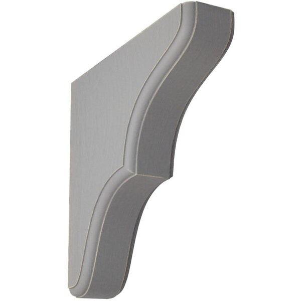 Ekena Millwork 1 3/4"W x 7 1/2"D x 7 1/2"H Stratford Wood Vintage Decor Bracket, Pebble Grey - BKTWD02X08X08STPG