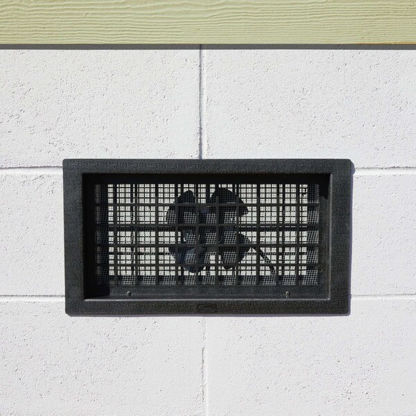 Gaf Master Flow 16 in. x 8 in. Resin Power Foundation Vent in Black - PFV1