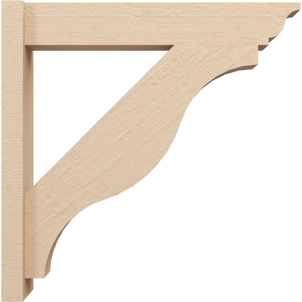 Ekena Millwork 6-in W x 28-in D x 28-in H Funston Trad Rough Cedar Woodgrain TimberThane Outlooker, Primed Tan - OUTUR060X28X28FST04RCPR
