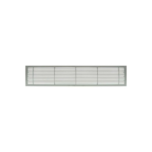 Giumenta-Architectural Grille AG20 Series 6in x 42in Solid Alum Fixed Bar Supply/Return Air Vent Grille, Brushed Satin - 200064201