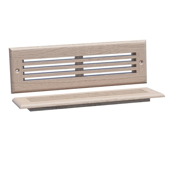 Designs Of Distinction 11.75"W Linear Style Toe Kick Vent - White Oak - 01992210WK1