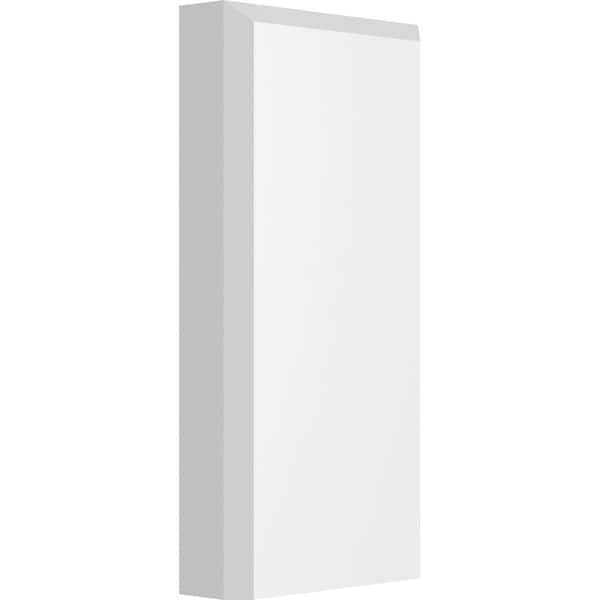 Ekena Millwork Standard Foster Plinth Block with Beveled Edge, 3 1/2"W x 7"H x 1"P - PBP035X070X100FOS01