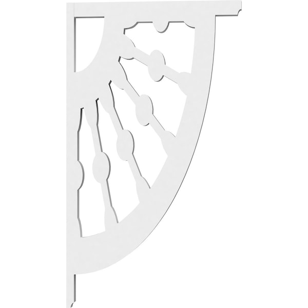 Ekena Millwork Classic Wagon Wheel Architectural Grade PVC Bracket, 5/8"W X 8"D X 14"H - BKTP01X08X14CW