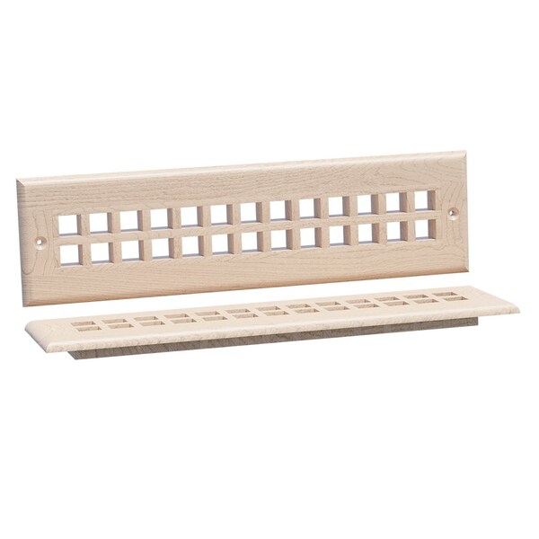 Designs Of Distinction 13.75"W Grate Style Toe Kick Vent - Hard Maple - 01992112HM1