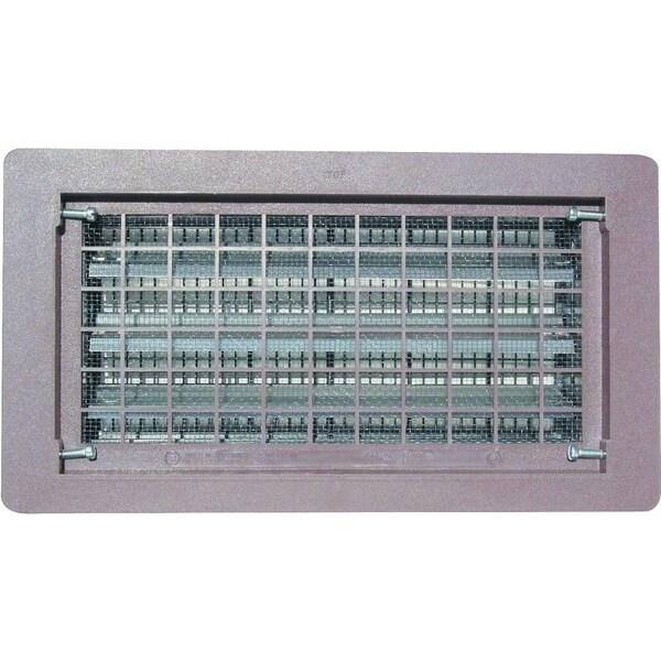 Bestvents Witten Vent Foundation Vent, 65 sq-in Net Free Ventilating Area, Mesh Grill, Thermoplastic, Gray - 306MGR