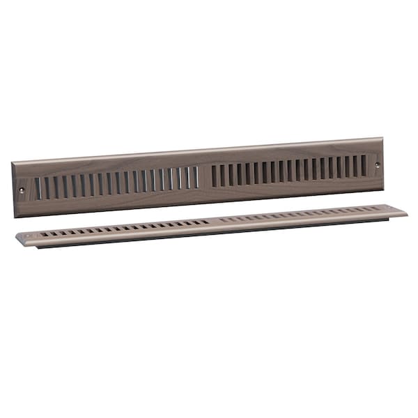 Designs Of Distinction 24"L Self Rimming Toe Kick Vent - Walnut - 01992024WL1