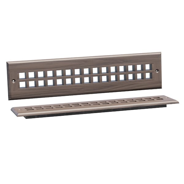 Designs Of Distinction 15.75"W Grate Style Toe Kick Vent - Walnut - 01992114WL1