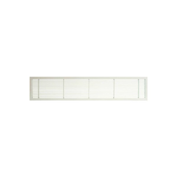 Giumenta-Architectural Grille AG10 Series 4in x 48in Solid Alum Fixed Bar Supply/Return Air Vent Grille, White-Matte - 100044802