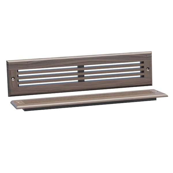 Designs Of Distinction 15.75"W Linear Style Toe Kick Vent - Walnut - 01992214WL1