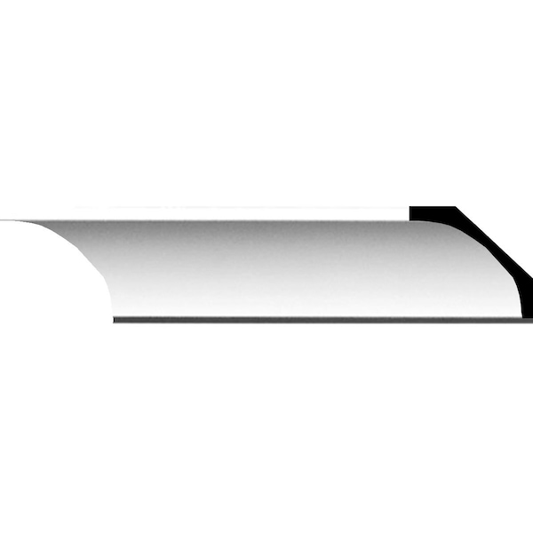 Ekena Millwork SAMPLE - 2 3/8"H x 2 5/8"P x 3 5/8"F x 12"L Traditional Smooth Crown Moulding - SAMPLE-MLD02X02X03TR