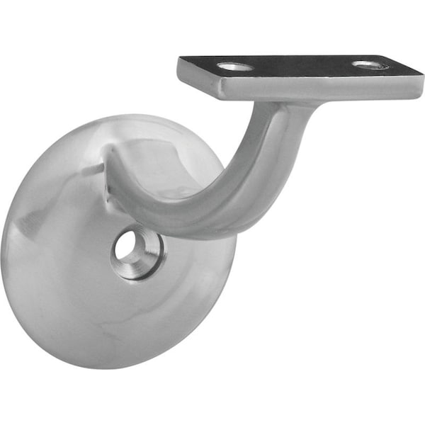 National Hardware Handrail Bracket, 250 lb, Zinc, Satin Nickel - N830-127