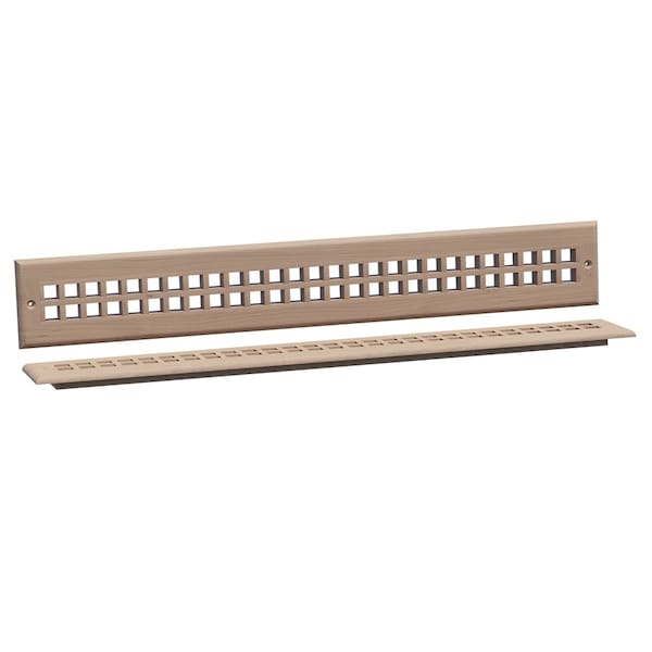 Designs Of Distinction 25.75"W Grate Style Toe Kick Vent - Alder - 01992124AL1