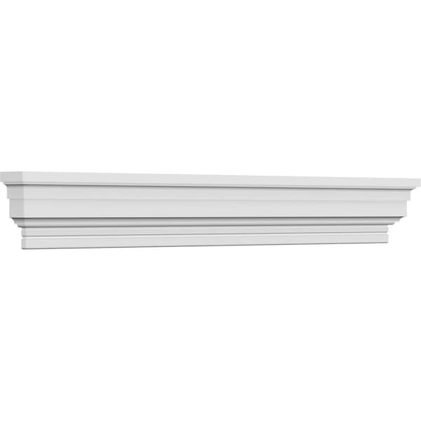 Ekena Millwork 96" Bottom Width x 98 1/2" Top Width x 3 7/8"H x 1/4"P Stockport Crosshead - CRH04X96ST