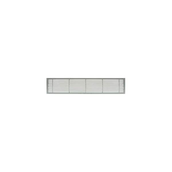 Giumenta-Architectural Grille AG20 Series 6in x 24in Solid Alum Fixed Bar Supply/Return Air Vent Grille, Brushed Satin - 200062401