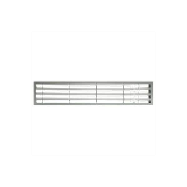 Giumenta-Architectural Grille AG10 Series 6in x 36in Solid Alum Fixed Bar Supply/Return Air Vent Grille, Brushed Satin w/Door - 100063611